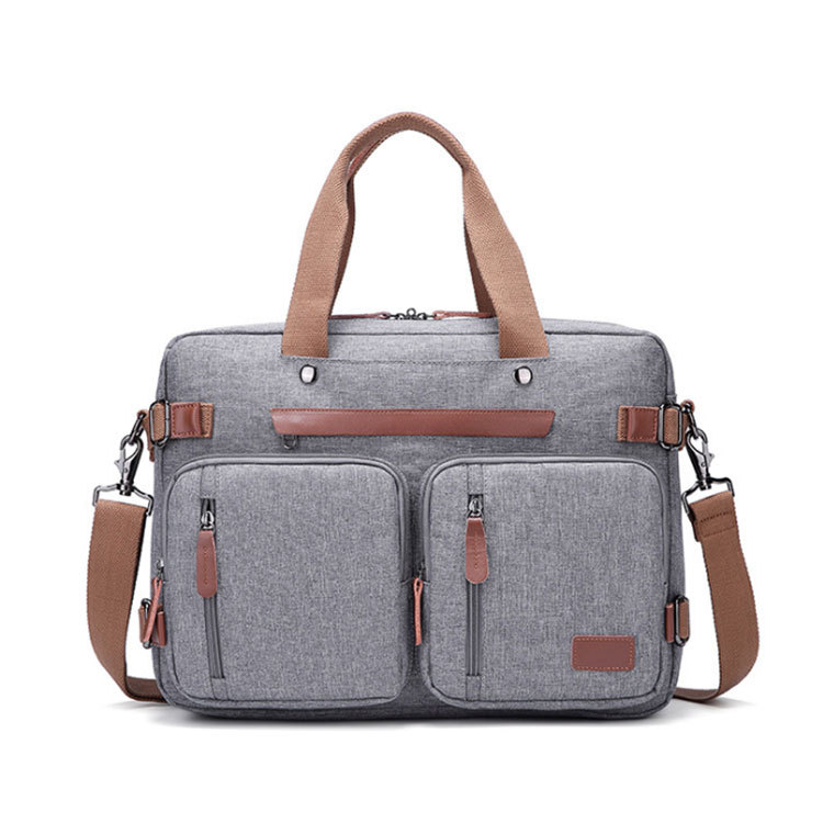 Color: Light Grey, Size: 15.6 inch – Men’s Multifunctional Portable Briefcase