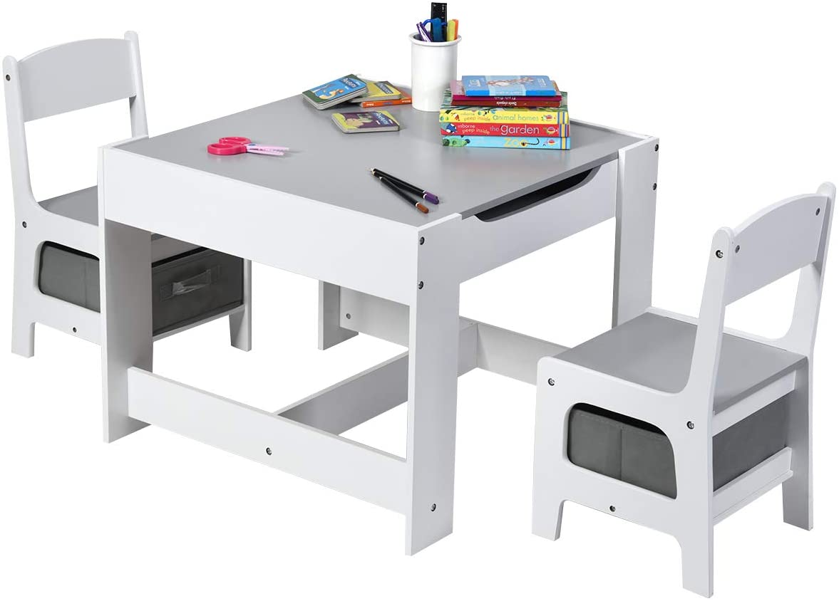 HONEY JOY Kids Table and 2 Chairs Set